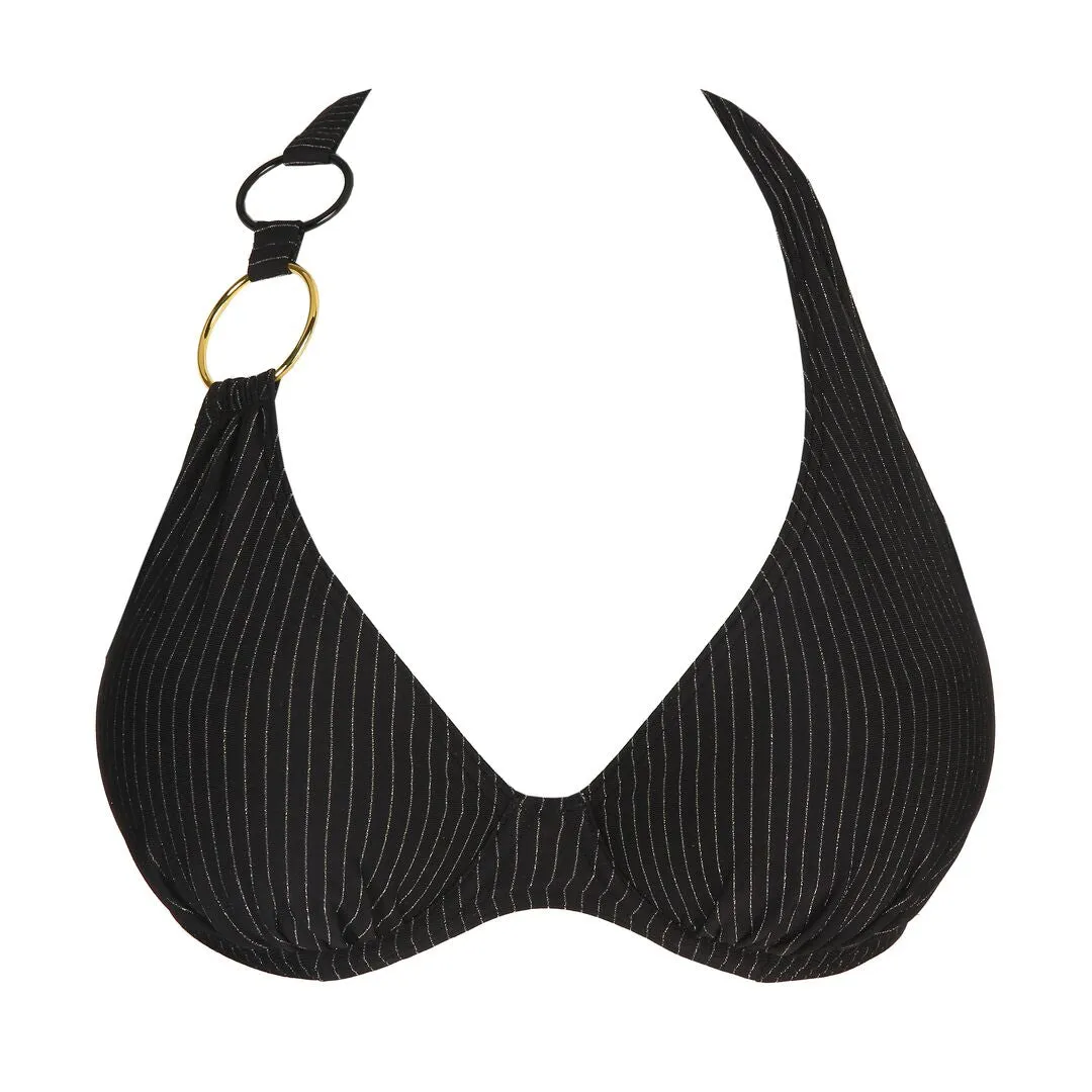 Prima Donna Swimwear Solta Black Padded Plunge Bikini Top 4010119