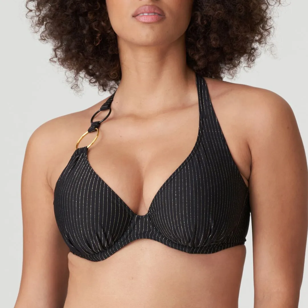 Prima Donna Swimwear Solta Black Padded Plunge Bikini Top 4010119