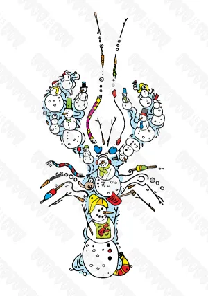 "Snowlobstermen" Prints
