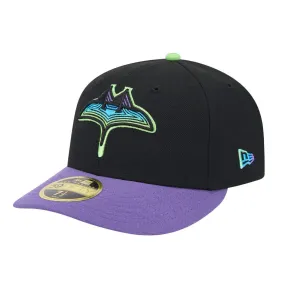 Rays New Era Black Purple City Connect On Field Low Profile 59Fifty Fitted Hat