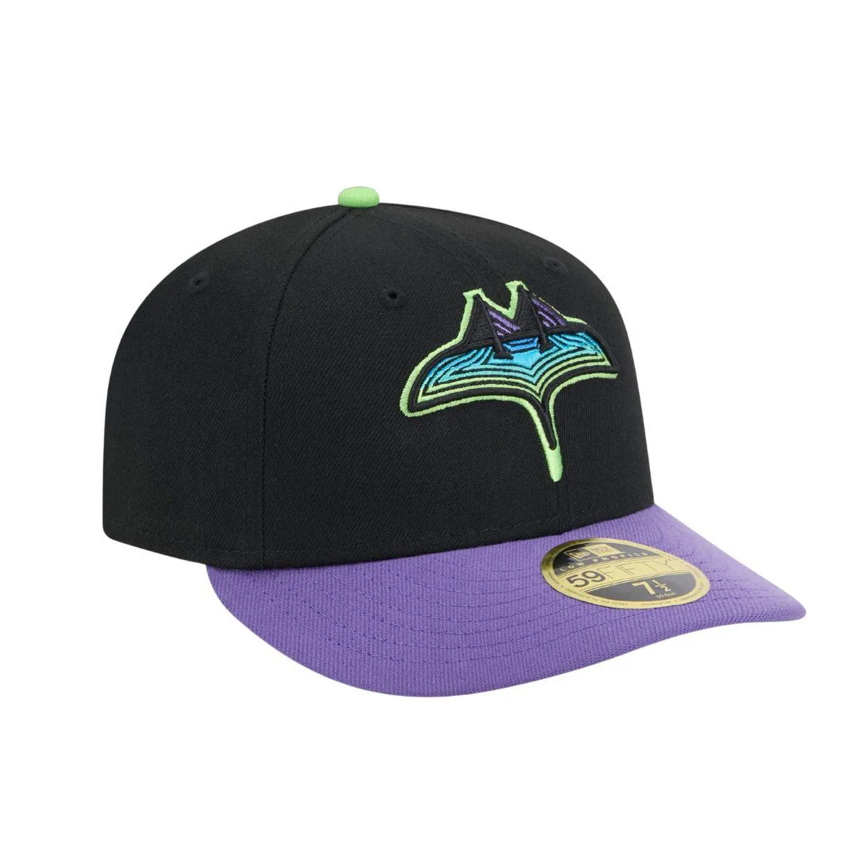 Rays New Era Black Purple City Connect On Field Low Profile 59Fifty Fitted Hat