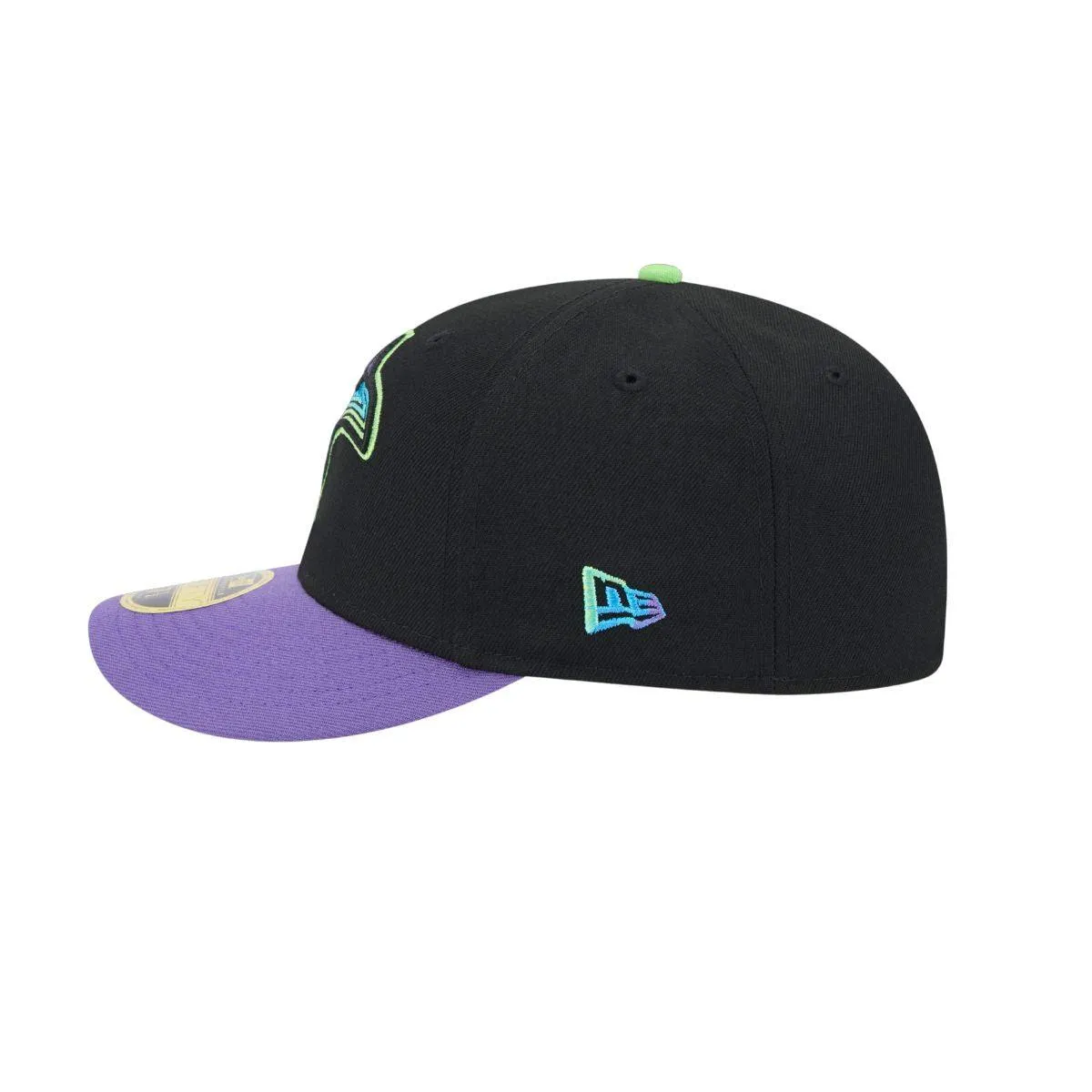 Rays New Era Black Purple City Connect On Field Low Profile 59Fifty Fitted Hat