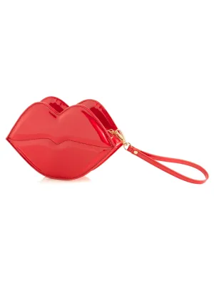 Red Lips Wristlet Clutch