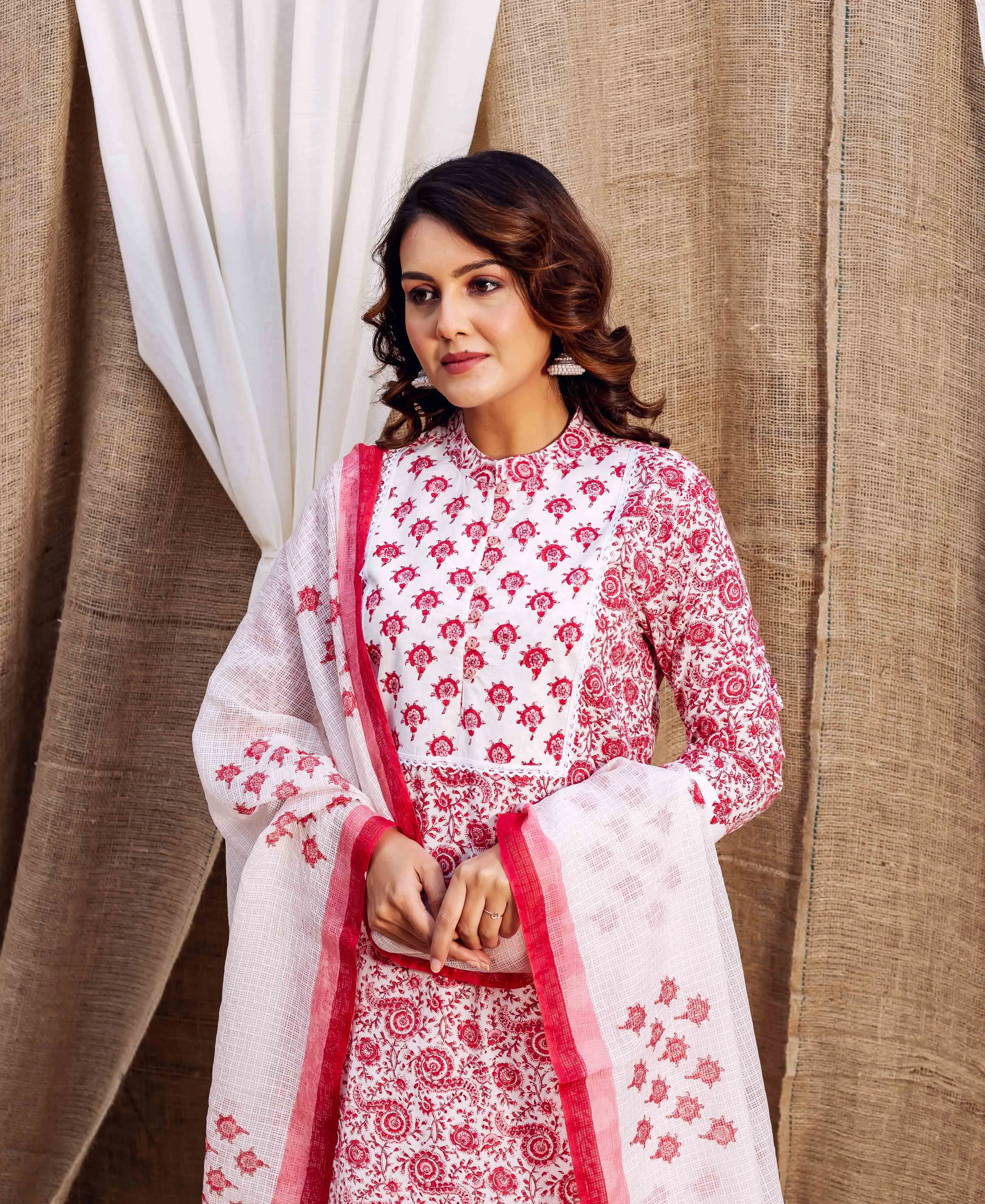 Scarlet Block Print Kurta