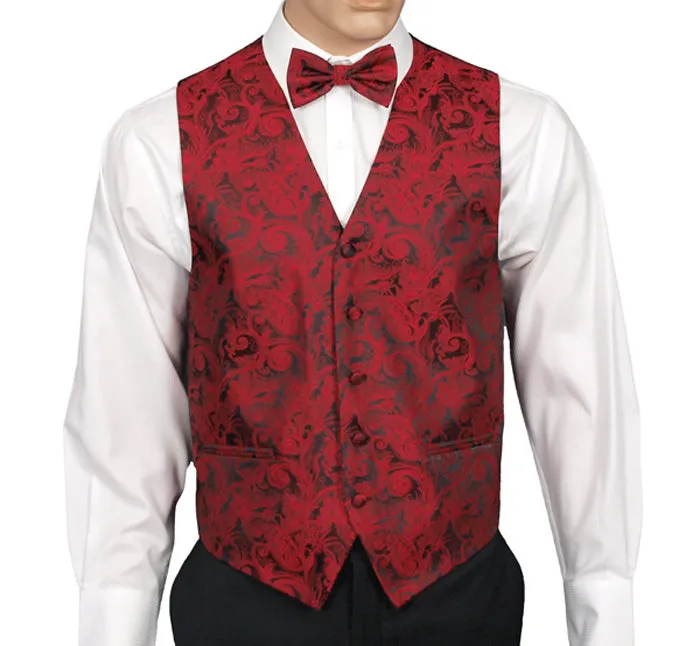 Scarlet Tapestry Bow Tie