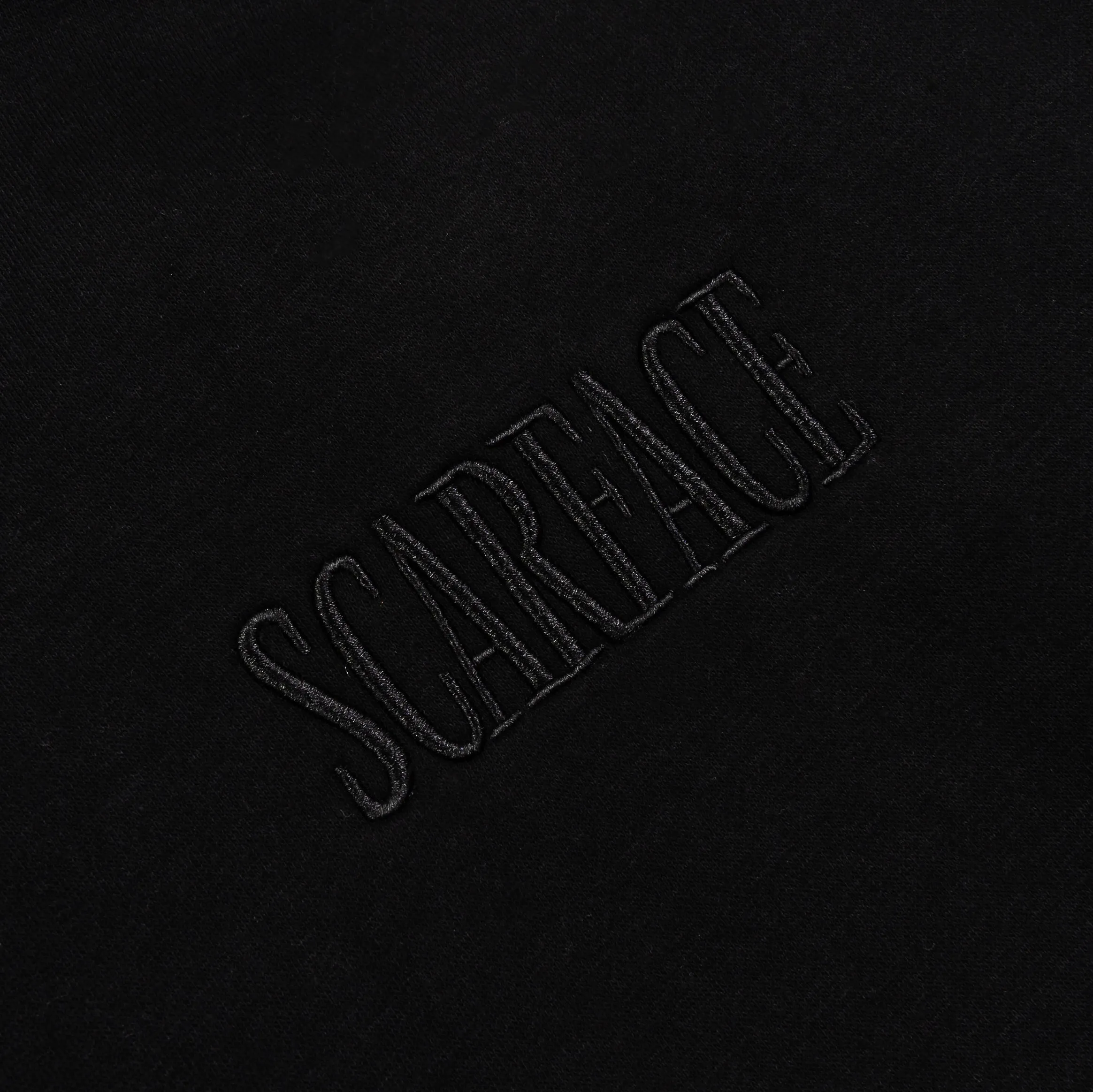 SP x Scarface Logo Zip Up Mens Hoodie (Black/Black)