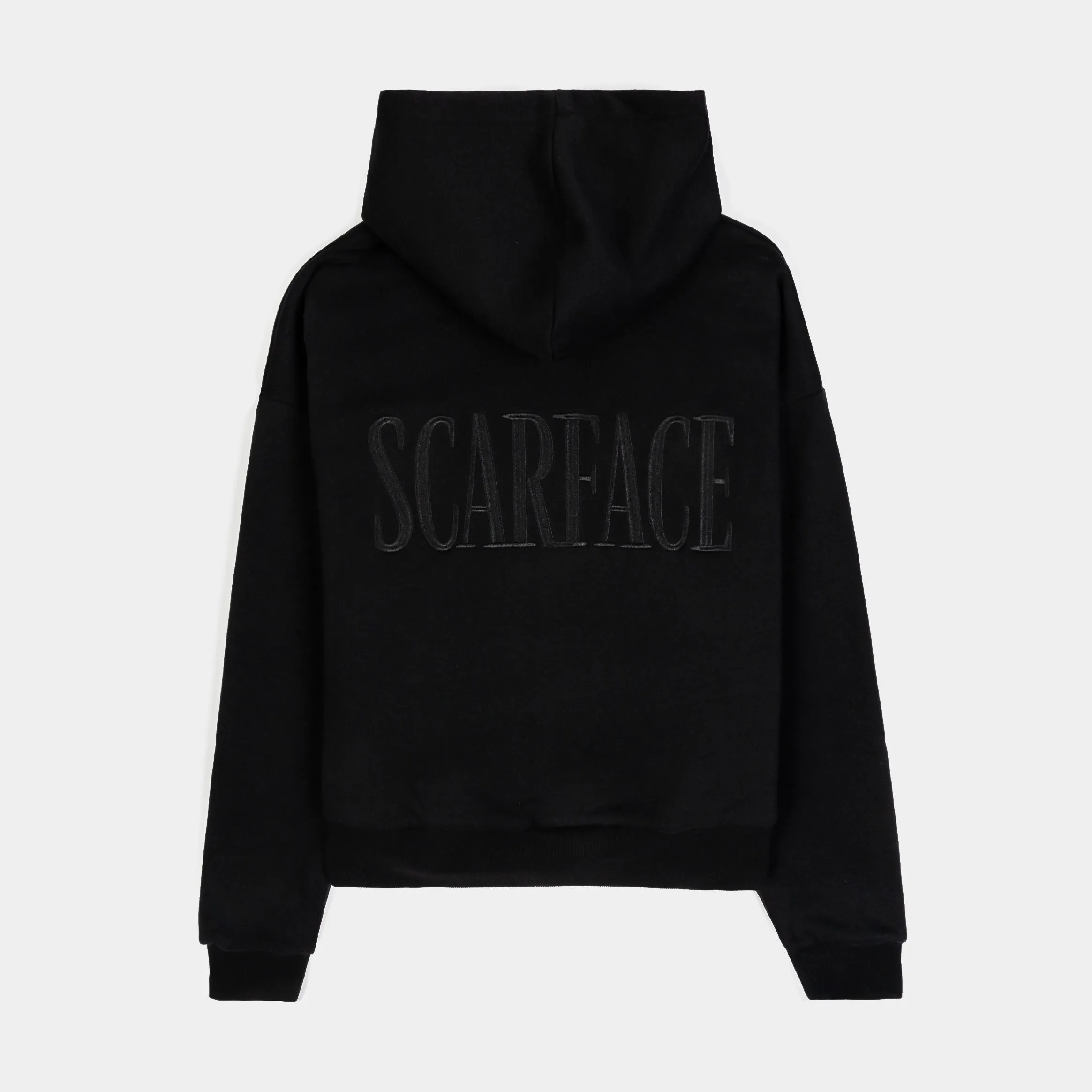 SP x Scarface Logo Zip Up Mens Hoodie (Black/Black)