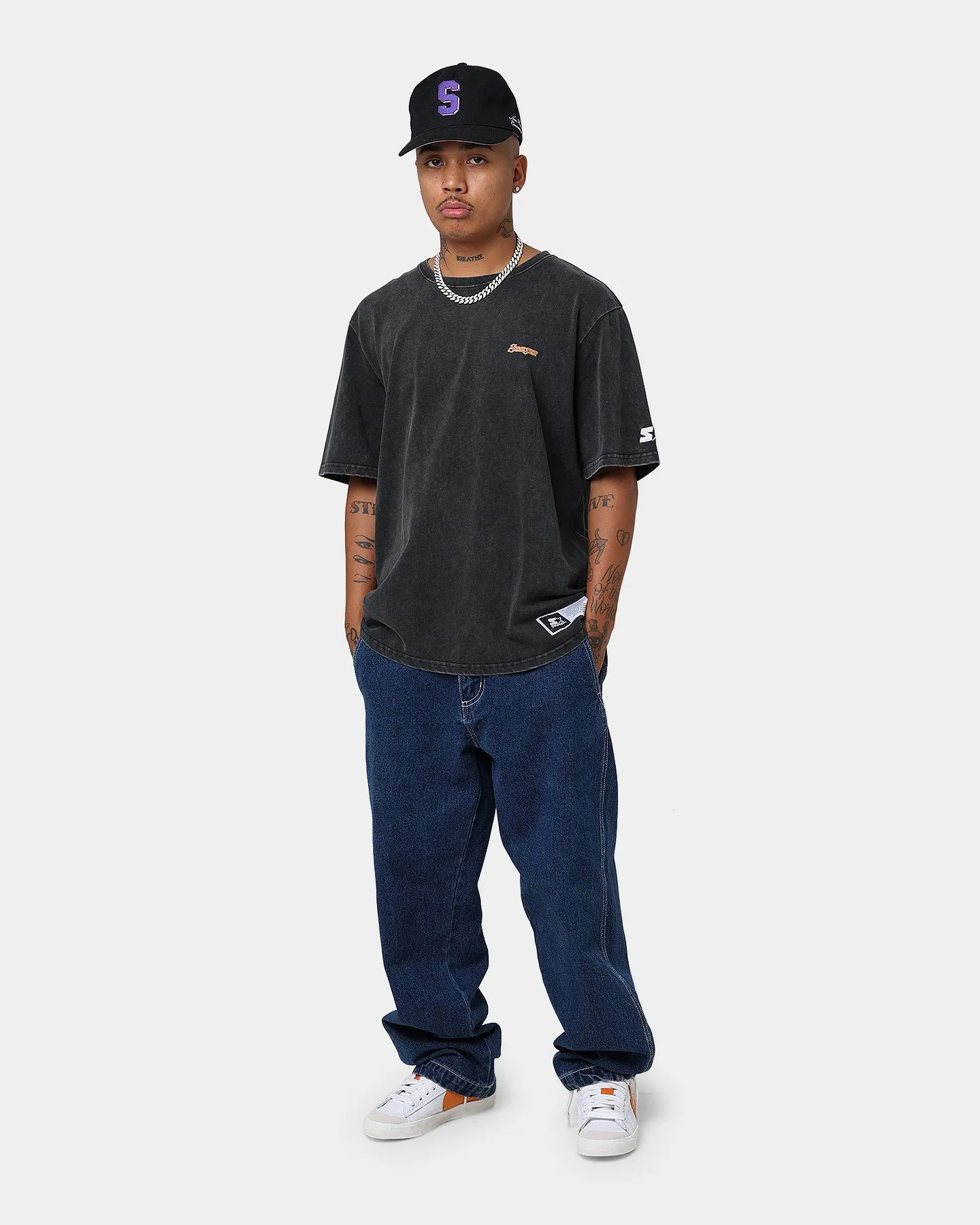 Starter Running Script Vintage T-Shirt Washed Black
