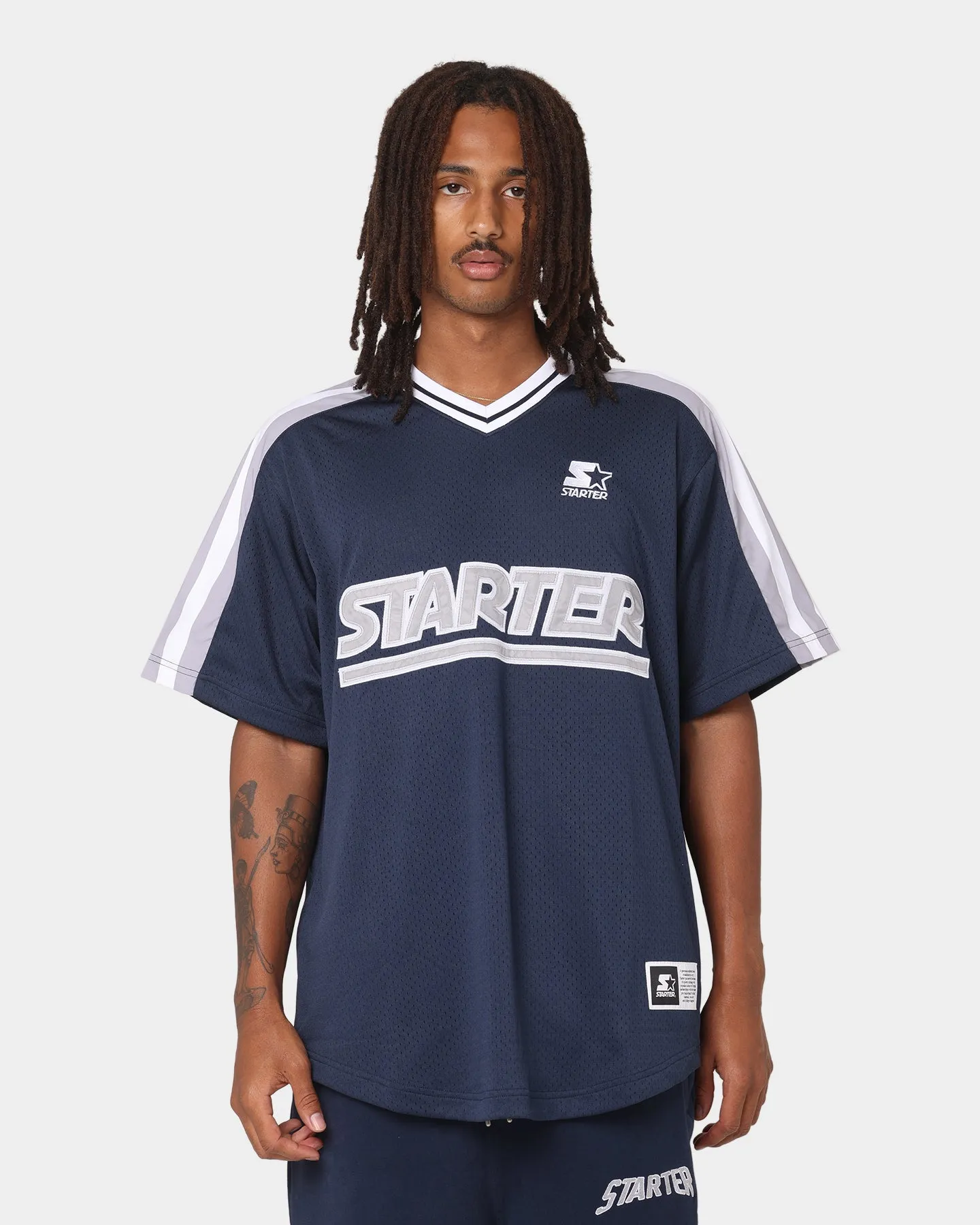 Starter Sideline Cage Jersey Navy/Grey