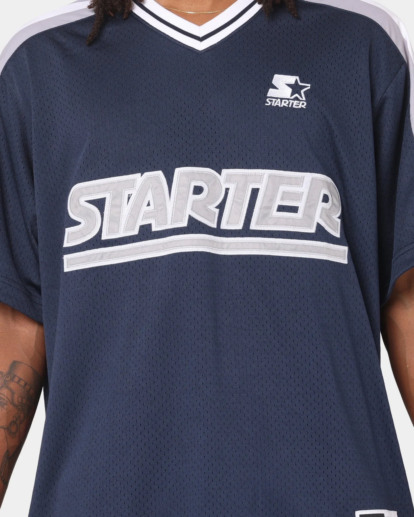 Starter Sideline Cage Jersey Navy/Grey