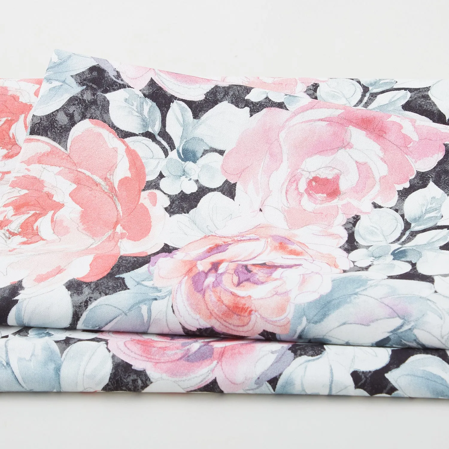 Sunny Delight Favorites - Cabbage Roses Charcoal 2 Yard Cut
