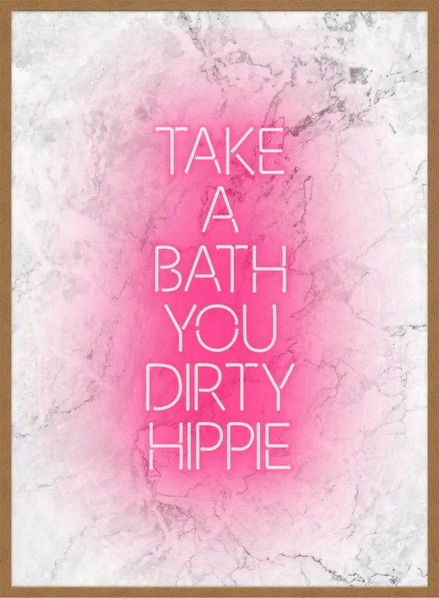 Take A Bath Hippie White Print