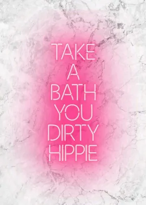 Take A Bath Hippie White Print