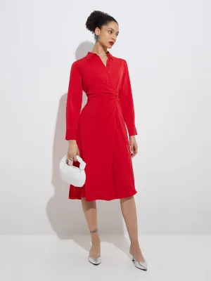 Wardrobe Red Wrap Dress