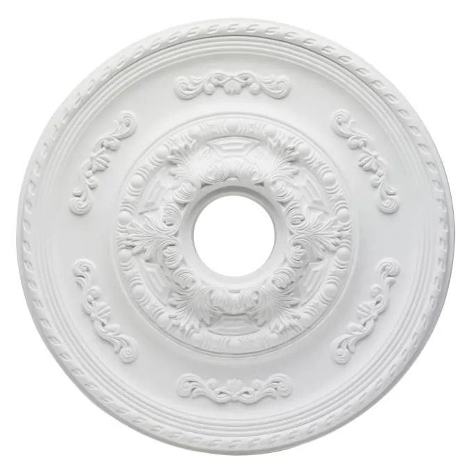 Westinghouse 7775700 White Finish Sofia Polyurethane Ceiling Medallion