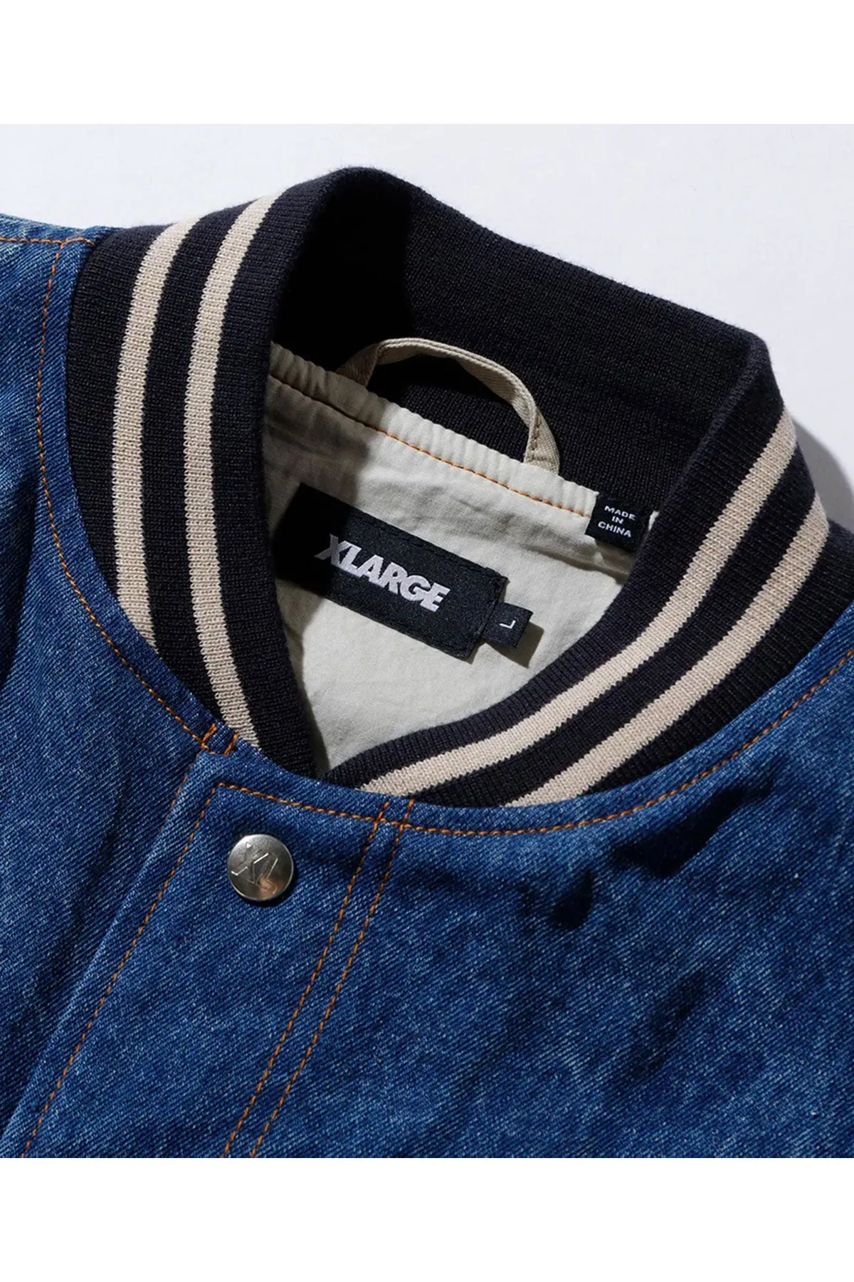 Xlarge x CSC Denim Varsity Jacket - Light Blue