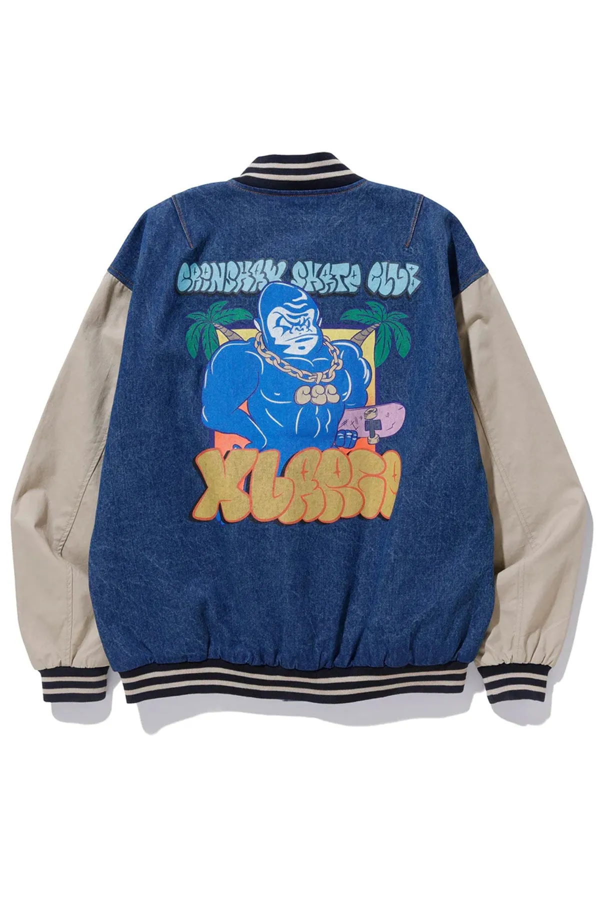Xlarge x CSC Denim Varsity Jacket - Light Blue