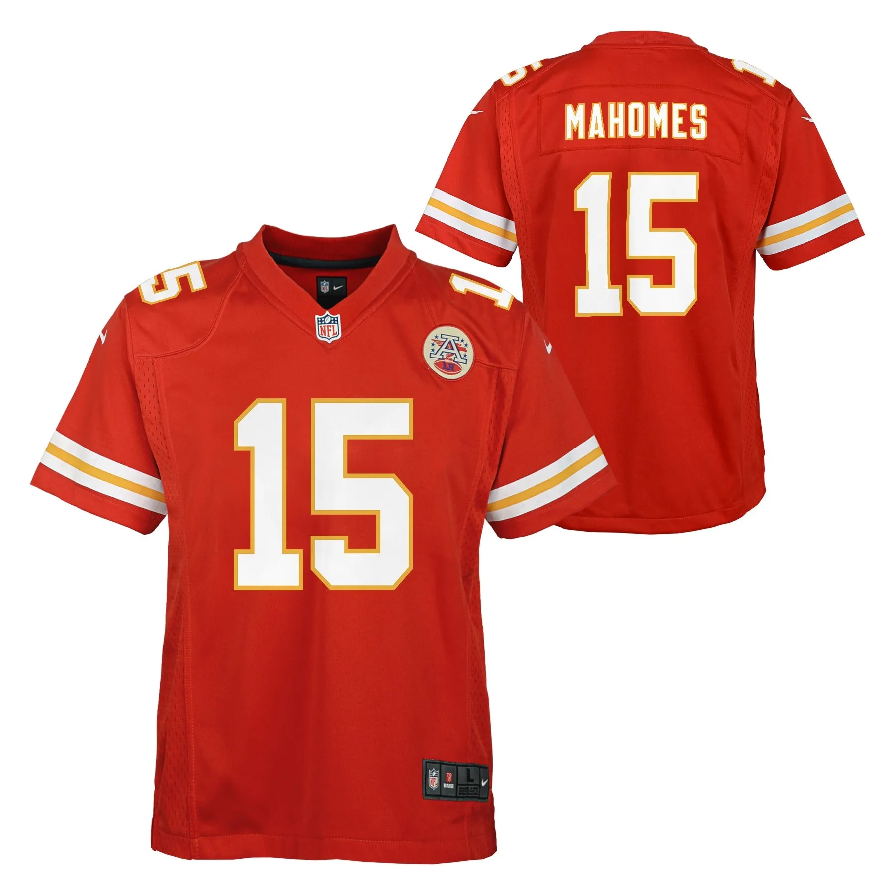 Youth Patrick Mahomes #15 Red Kansas City Chiefs Nike - Game Jersey